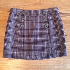 Plaid Mini Skirt in Dusty Lavender